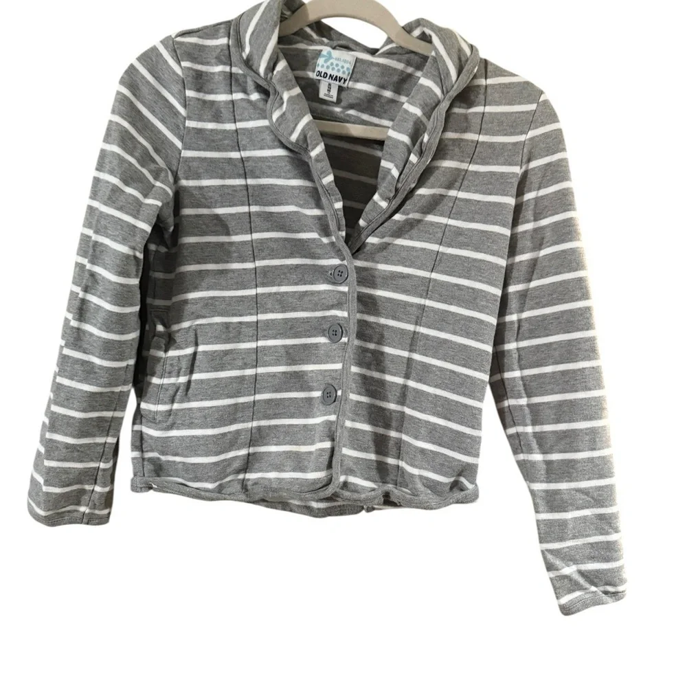 Old Navy Kids Gray Striped Blazer